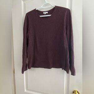 Reitmans Ribbed Knit Top in Plum